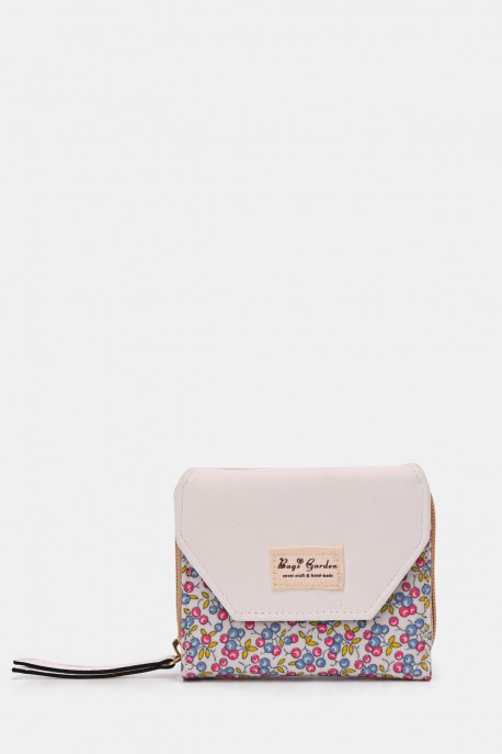 BG4117 Porte-carte / Porte-monnaie motif fleurs liberty : couleur:D