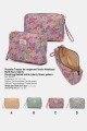 BG6582 Pochette Trousse de rangement Textile Matelassé Motif fleurs liberty