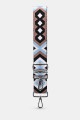 A40-RS-AG Adjustable patterned shoulder strap with silver carabiners
