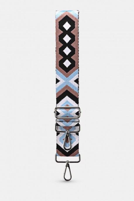 A40-RS-AG Bandoulière à motif réglable avec mousquetons argenté : Couleur bandouli&egrave;re:026.014