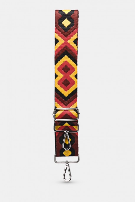 A40-RS-AG Adjustable patterned shoulder strap with silver carabiners : Shoulder strap color:026.016