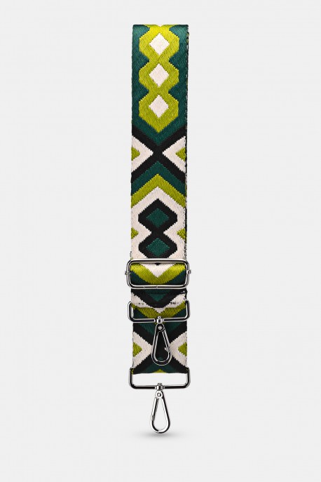 A40-RS-AG Adjustable patterned shoulder strap with silver carabiners : Shoulder strap color:026.018