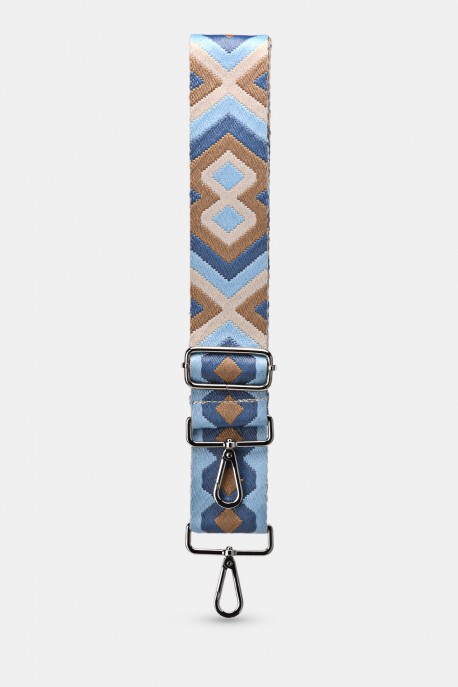 A40-RS-AG Bandoulière à motif réglable avec mousquetons argenté : Couleur bandouli&egrave;re:026.019