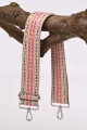 A40-RS-AG-052 Adjustable patterned shoulder strap with silver carabiners