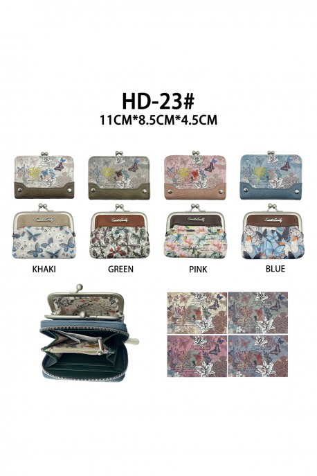 HD-23-24B Sweet & Candy Synthetic Coin Purse Wallet - Butterfly : colour:Pack of 4