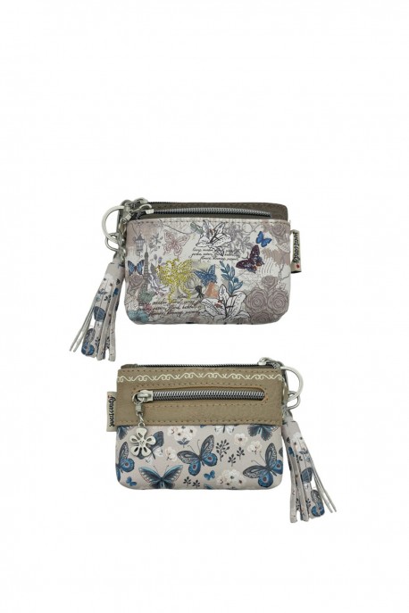 Sweet & Candy Butterfly HD-22-24A Pouch / Coin purse : colour:Light khaki