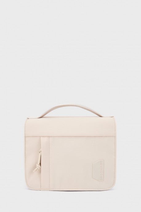 BM0108113 BAGSMART textile foldable toiletry bag : colour:Beige