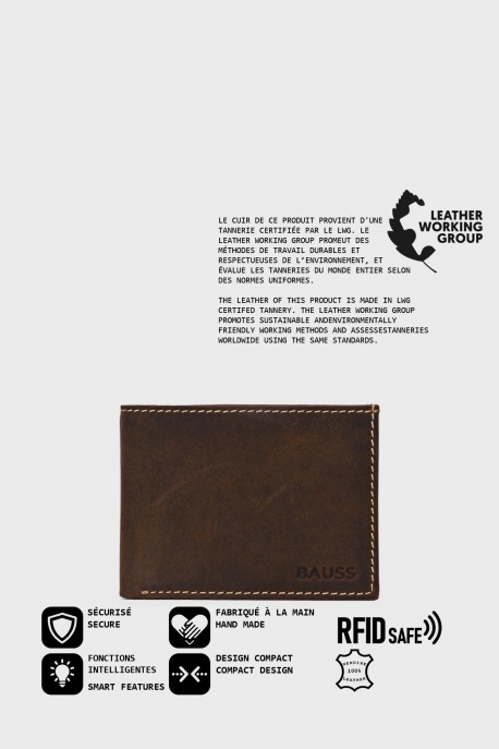BAUSS® AVENTURA - B428AV Leather Wallet with RFID protection