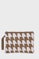KJ-2425-2 Sac pochette main en textile style tricot