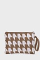 KJ-2425-2 Sac pochette main en textile style tricot