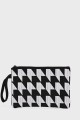 KJ-2425-2 Sac pochette main en textile style tricot