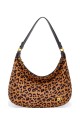 Sac à main textile effet daim motif léopard David Jones CM7670