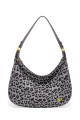 Sac à main textile effet daim motif léopard David Jones CM7670
