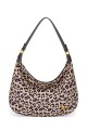 Sac à main textile effet daim motif léopard David Jones CM7670