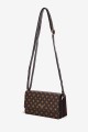 KJ8210 Sac pochette bandoulière rabat imprimé monogramme