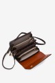 KJ8210 Sac pochette bandoulière rabat imprimé monogramme