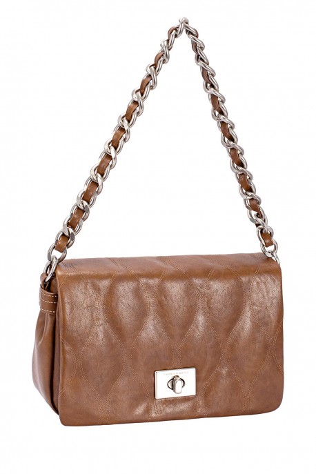 CM7718 Sac épaule chaine bandoulière avec rabat David Jones : couleur:Brun cacao (COCOA BROWN)
