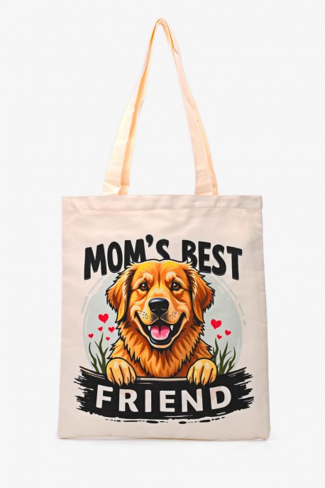KJ81096-CHIEN Sac cabas tote bag chat textile