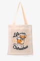 KJ81096-CHIEN Sac cabas tote bag chat textile