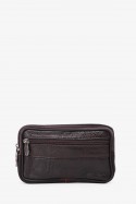 KJ2109 Pochette main ceinture en croûte de cuir