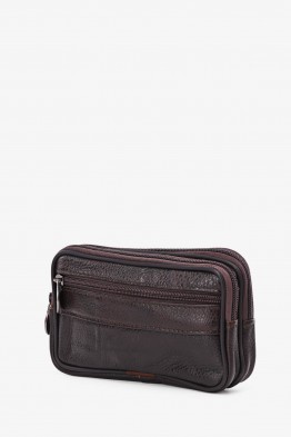KJ2109 Pochette main ceinture en croûte de cuir