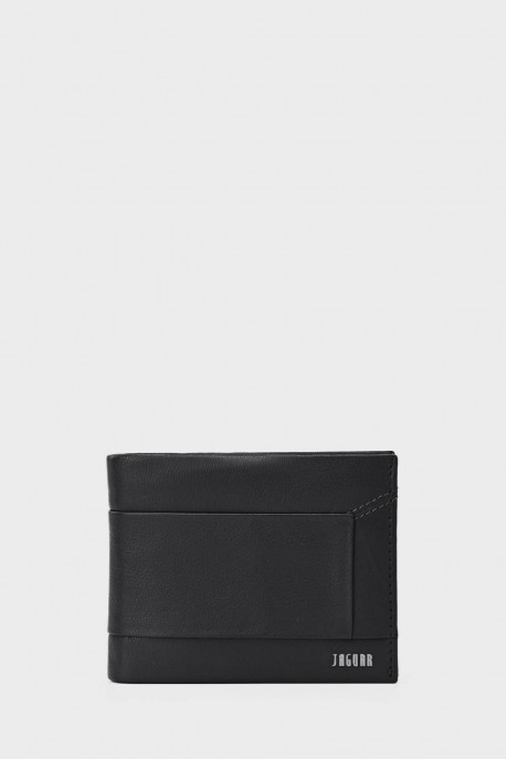 PF825-1 JAGUAR Portefeuille cuir homme format italien : couleur:Noir (Black)