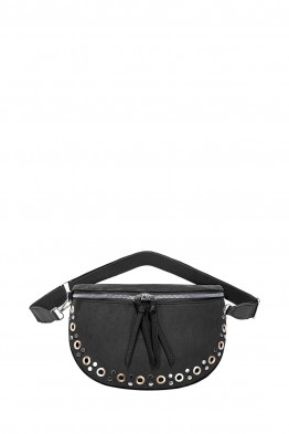 CM7884 Sac à bandoulière Banane effet daims avec clous David Jones