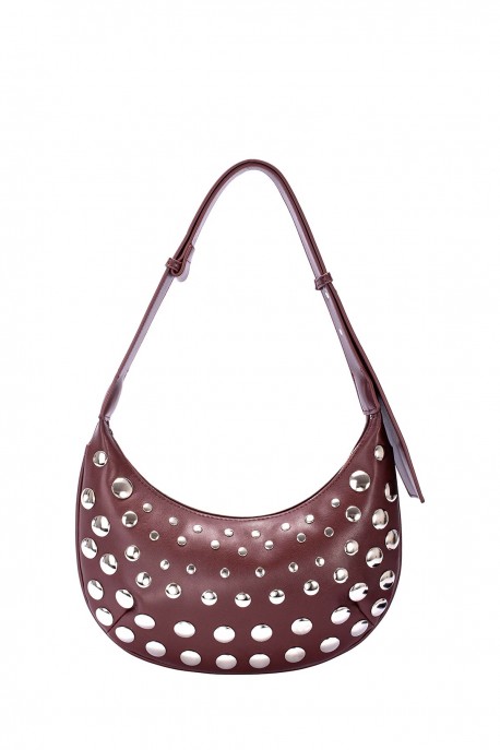 CM7870 David Jones rivet Shoulder Bag : colour:Brown