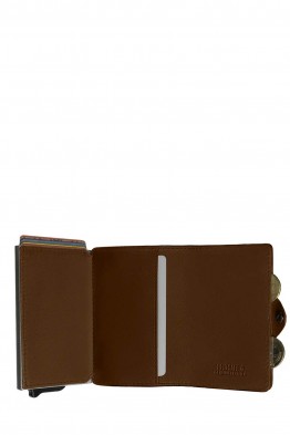 Lupel L681SH Portefeuille porte carte en cuir de vachette et boitier aluminium avec protection RFID