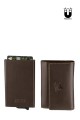 Lupel L684SH Duo Magnetic Leather Case Card Wallet and Keyring with RFID protection