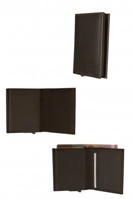 Lupel L688SH Portefeuille porte carte en cuir de vachette et boitier avec protection RFID