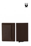 Lupel L693SH Duo Magnetic Case Card Wallet in cowhide with RFID protection