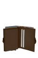 Lupel L698SH Portefeuille porte carte en cuir de vachette et boitier aluminium avec protection RFID