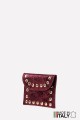 Porte-monnaie Pochette cuir métallisé avec clous rivet ZE-8007-MT