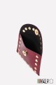 Metallic leather clutch purse with rivet studs ZE-8007-MT