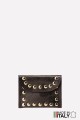 Porte-monnaie Pochette cuir métallisé avec clous rivet ZE-8007-MT