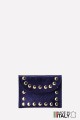 Metallic leather clutch purse with rivet studs ZE-8007-MT