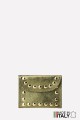 Metallic leather clutch purse with rivet studs ZE-8007-MT