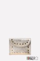 Porte-monnaie Pochette cuir métallisé avec clous rivet ZE-8007-MT