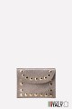 Porte-monnaie Pochette cuir métallisé avec clous rivet ZE-8007-MT