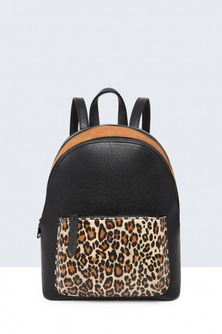 11132-BV Sac à dos synthétique multicolore : couleur:Noir L