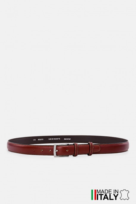 NOS019 CEINTURE EN CUIR Italienne - Brique