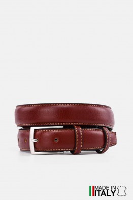 NOS019 italian leather belt - Terracotta