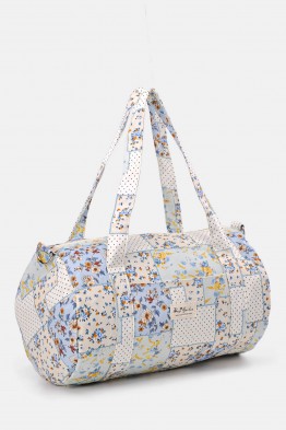 BG-6723 Sac à langer polochon textile motif fleurs liberty