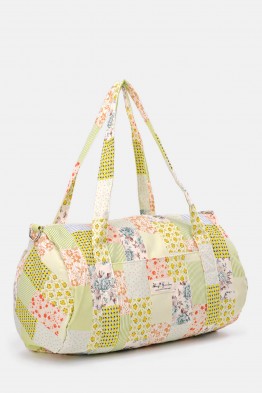 BG-6723 Sac à langer polochon textile motif fleurs liberty