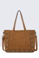 28850-BV Sac cabas shopping synthétique effet nubuck