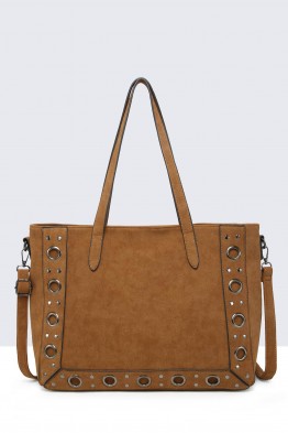 28850-BV Sac cabas shopping synthétique effet nubuck