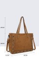 28850-BV Synthetic nubuck effect shopping tote bag