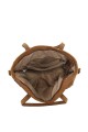 28850-BV Synthetic nubuck effect shopping tote bag