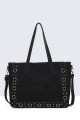 28850-BV Synthetic nubuck effect shopping tote bag